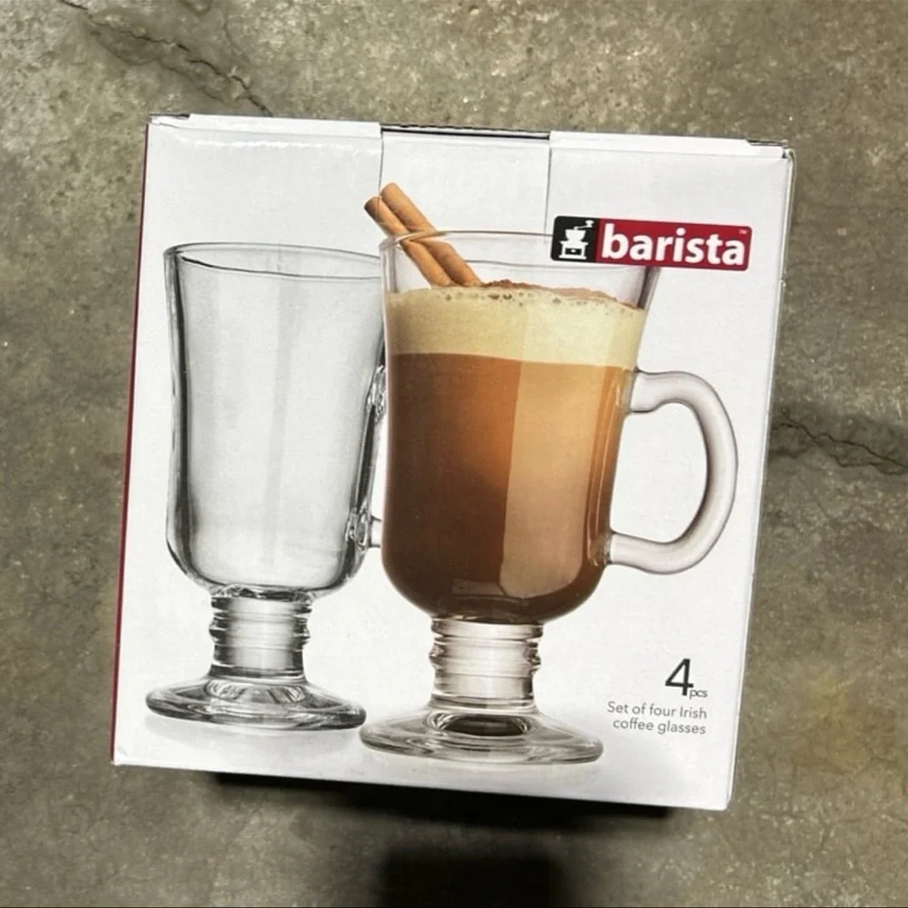 4 Barista Espresso Mugs Set NIB